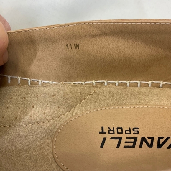 Vaneli Sport Niobe Tan Multicolored Cork Espadrille Flats 11 Wide Van Eli - Picture 7 of 8